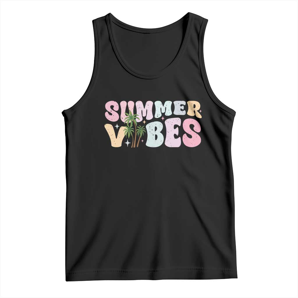 Summer Vibes Tank Top Beach Life Gift Distressed Beach Mom - Wonder Print Shop