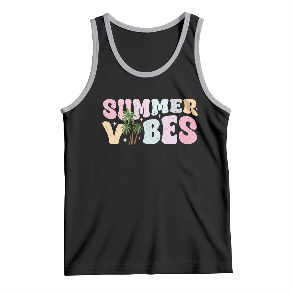 Summer Vibes Tank Top Beach Life Gift Distressed Beach Mom - Wonder Print Shop