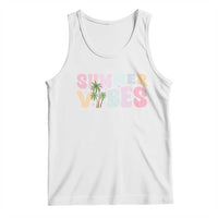 Summer Vibes Tank Top Beach Life Gift Distressed Beach Mom - Wonder Print Shop