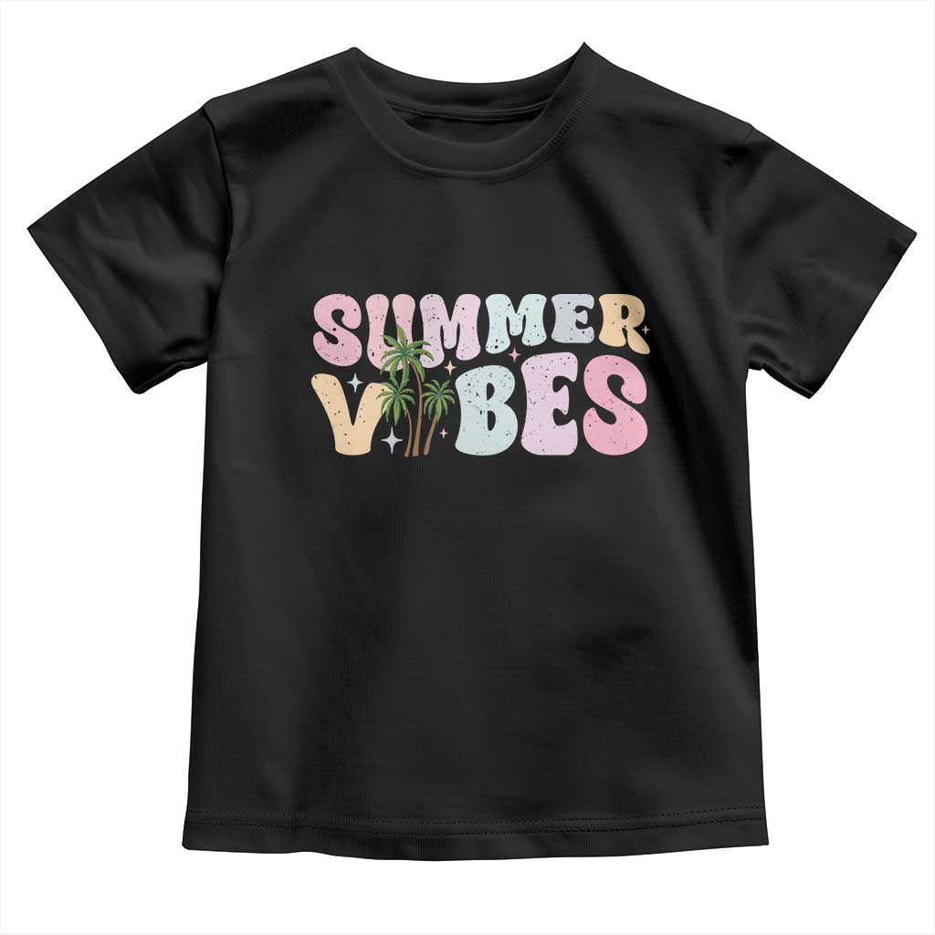 Summer Vibes Toddler T Shirt Beach Life Gift Distressed Beach Mom - Wonder Print Shop