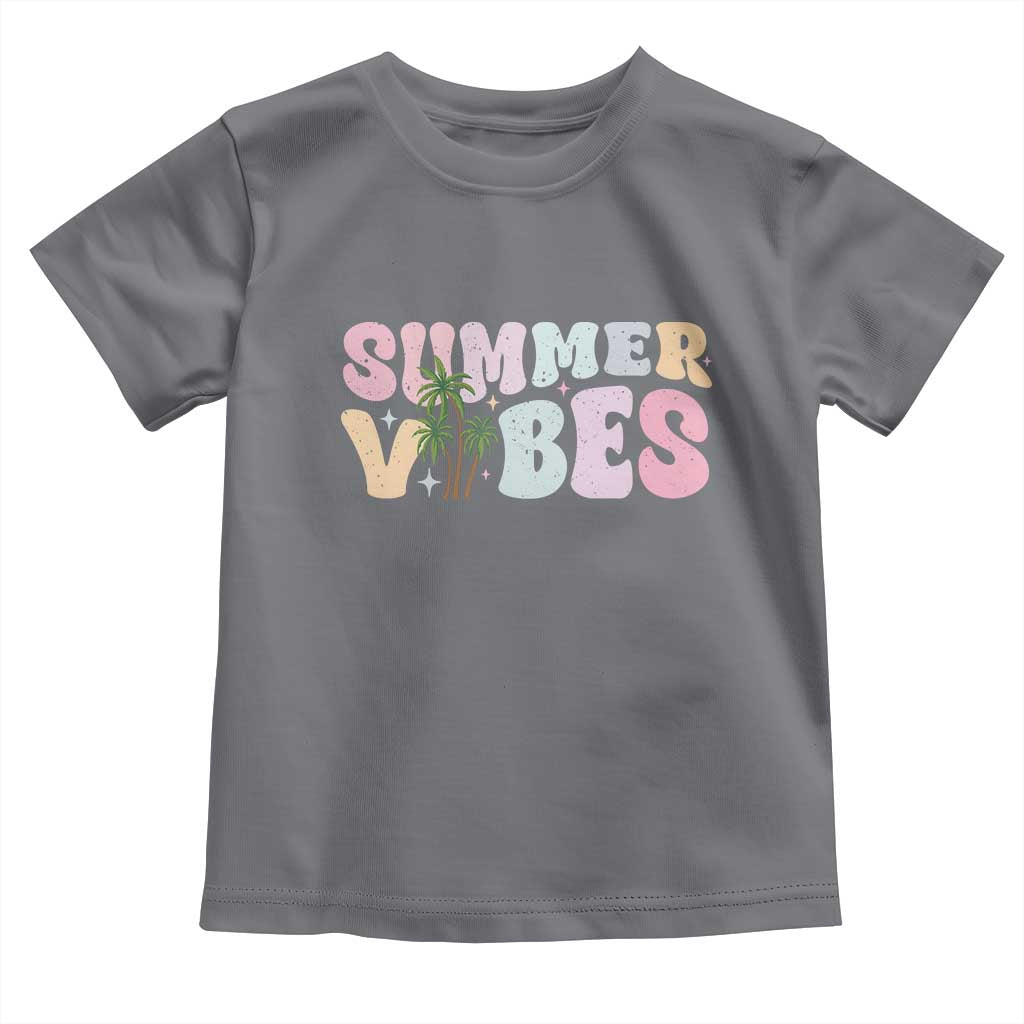 Summer Vibes Toddler T Shirt Beach Life Gift Distressed Beach Mom - Wonder Print Shop