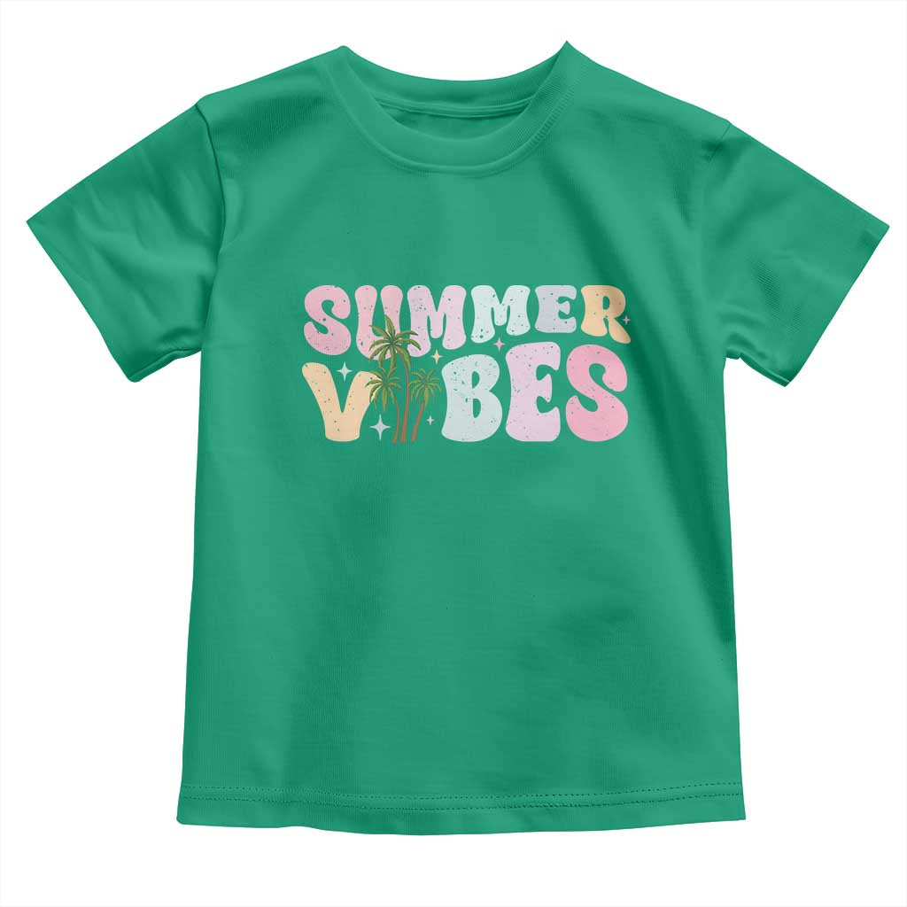 Summer Vibes Toddler T Shirt Beach Life Gift Distressed Beach Mom - Wonder Print Shop