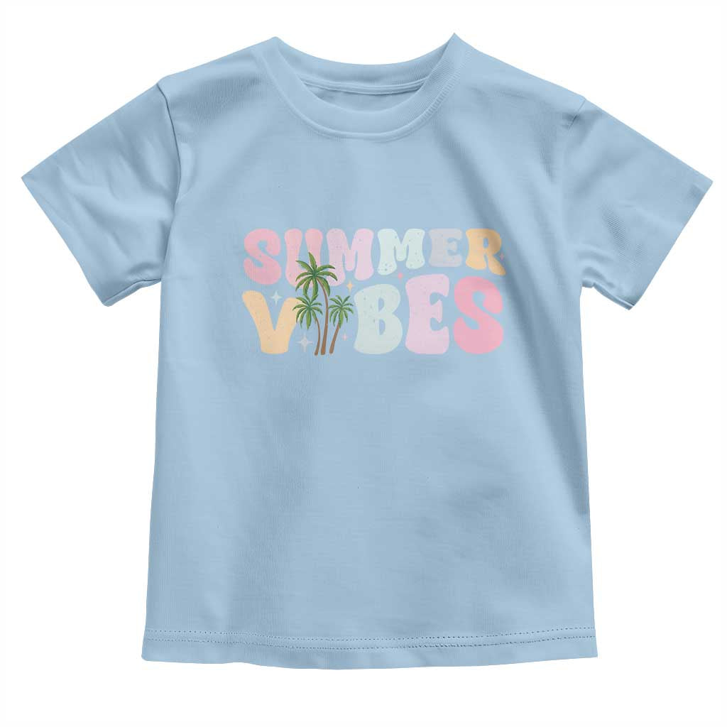 Summer Vibes Toddler T Shirt Beach Life Gift Distressed Beach Mom - Wonder Print Shop