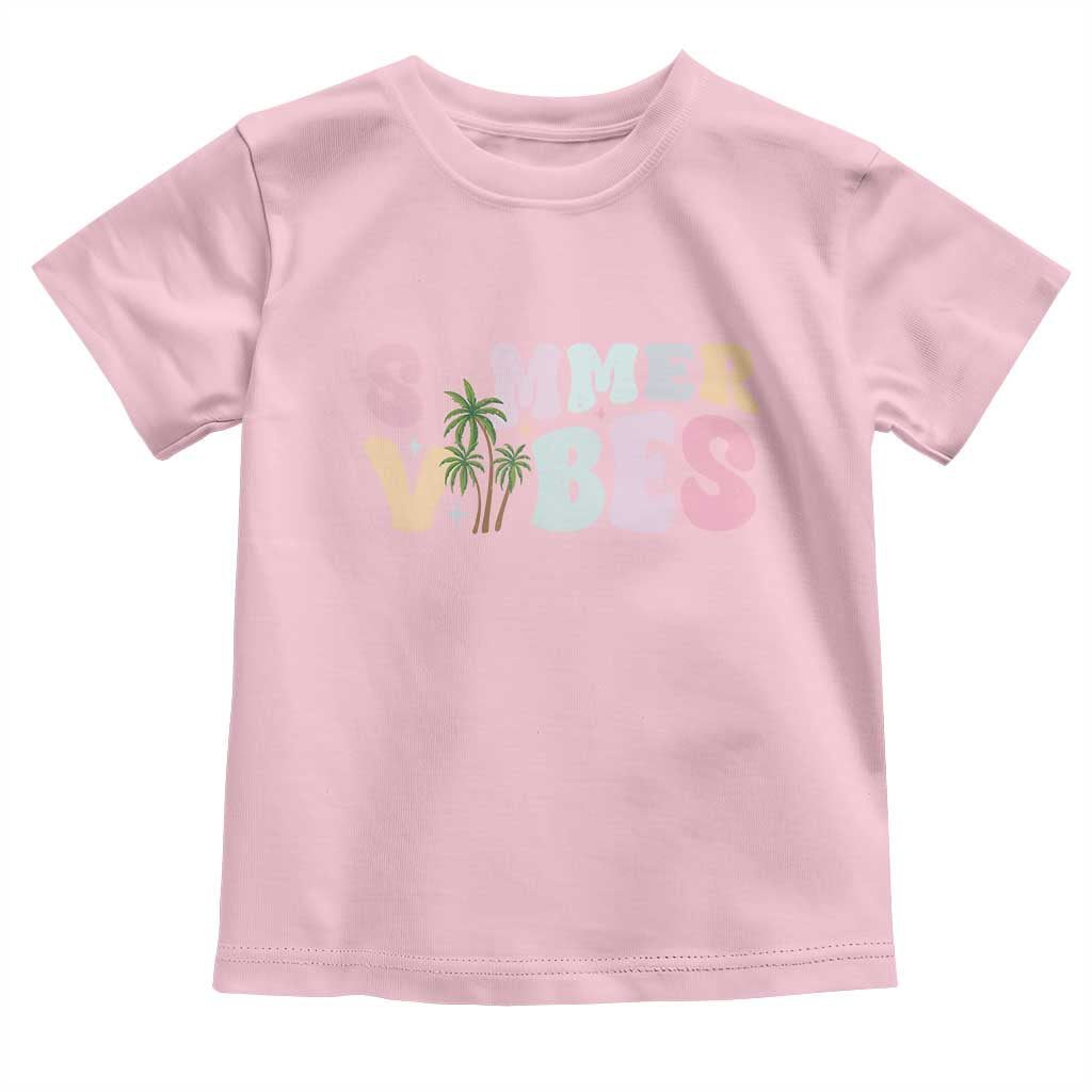 Summer Vibes Toddler T Shirt Beach Life Gift Distressed Beach Mom - Wonder Print Shop