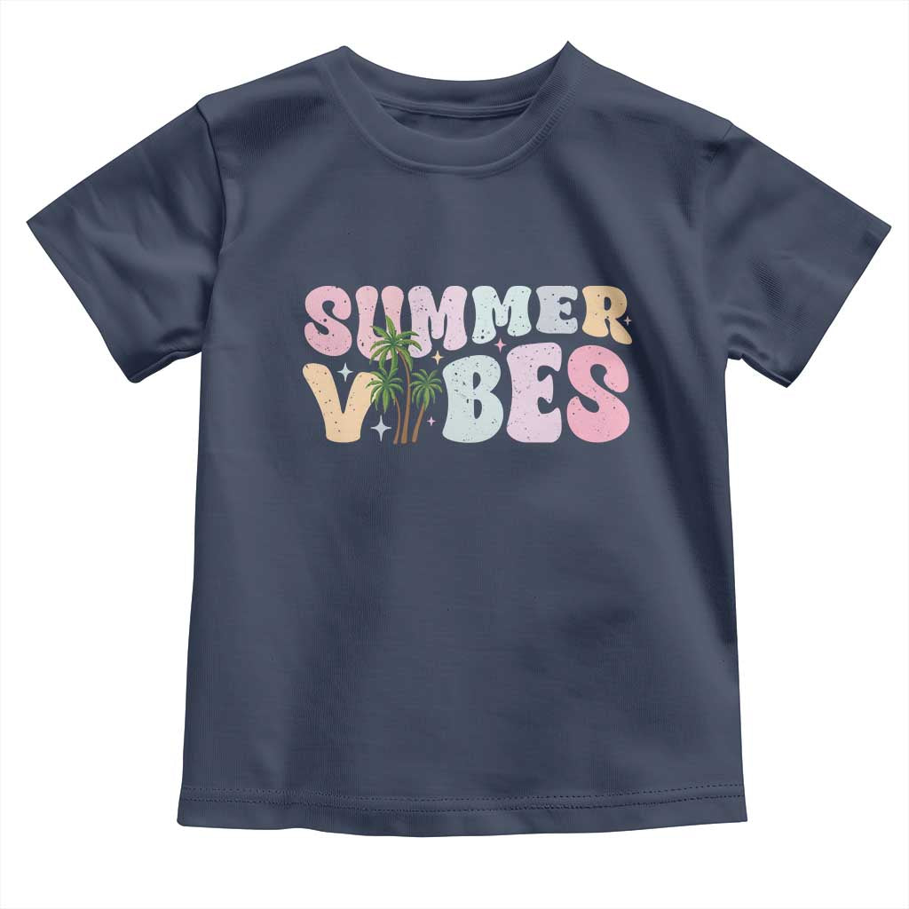 Summer Vibes Toddler T Shirt Beach Life Gift Distressed Beach Mom - Wonder Print Shop