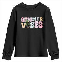 Summer Vibes Youth Sweatshirt Beach Life Gift Distressed Beach Mom - Wonder Print Shop