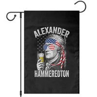 Funny Hamilton Drinking Garden Flag Alexander Hammeredton 4th of July Beer Merica Flag - Wonder Print Shop