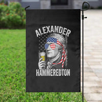 Funny Hamilton Drinking Garden Flag Alexander Hammeredton 4th of July Beer Merica Flag - Wonder Print Shop