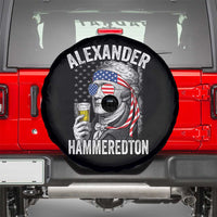 Funny Hamilton Drinking Spare Tire Cover Alexander Hammeredton 4th of July Beer Merica Flag - Wonder Print Shop