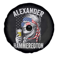 Funny Hamilton Drinking Spare Tire Cover Alexander Hammeredton 4th of July Beer Merica Flag - Wonder Print Shop