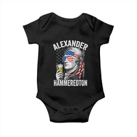 Funny Hamilton Drinking Baby Onesie Alexander Hammeredton 4th of July Beer Merica Flag - Wonder Print Shop