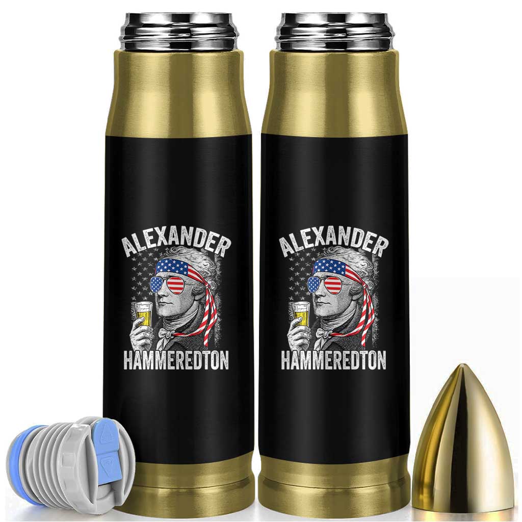 Funny Hamilton Drinking Bullet Tumbler Alexander Hammeredton 4th of July Beer Merica Flag - Wonder Print Shop