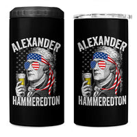 Funny Hamilton Drinking 4 in 1 Can Cooler Tumbler Alexander Hammeredton 4th of July Beer Merica Flag - Wonder Print Shop