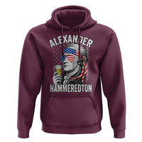 Funny Hamilton Drinking Hoodie Alexander Hammeredton 4th of July Beer Merica Flag - Wonder Print Shop