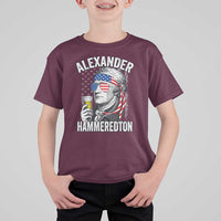 Funny Hamilton Drinking T Shirt For Kid Alexander Hammeredton 4th of July Beer Merica Flag - Wonder Print Shop
