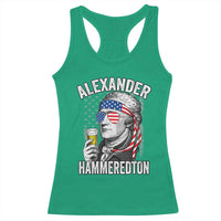 Funny Hamilton Drinking Racerback Tank Top Alexander Hammeredton 4th of July Beer Merica Flag - Wonder Print Shop