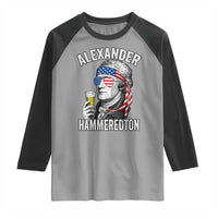 Funny Hamilton Drinking Raglan Shirt Alexander Hammeredton 4th of July Beer Merica Flag - Wonder Print Shop