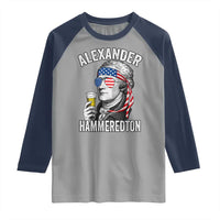 Funny Hamilton Drinking Raglan Shirt Alexander Hammeredton 4th of July Beer Merica Flag - Wonder Print Shop