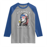 Funny Hamilton Drinking Raglan Shirt Alexander Hammeredton 4th of July Beer Merica Flag - Wonder Print Shop
