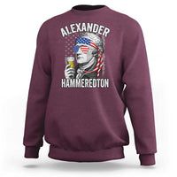 Funny Hamilton Drinking Sweatshirt Alexander Hammeredton 4th of July Beer Merica Flag - Wonder Print Shop