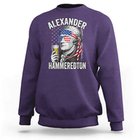 Funny Hamilton Drinking Sweatshirt Alexander Hammeredton 4th of July Beer Merica Flag - Wonder Print Shop