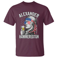 Funny Hamilton Drinking T Shirt Alexander Hammeredton 4th of July Beer Merica Flag - Wonder Print Shop