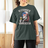 Funny Hamilton Drinking T Shirt For Women Alexander Hammeredton 4th of July Beer Merica Flag - Wonder Print Shop