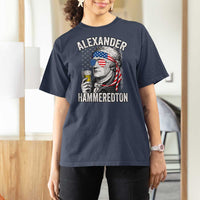 Funny Hamilton Drinking T Shirt For Women Alexander Hammeredton 4th of July Beer Merica Flag - Wonder Print Shop