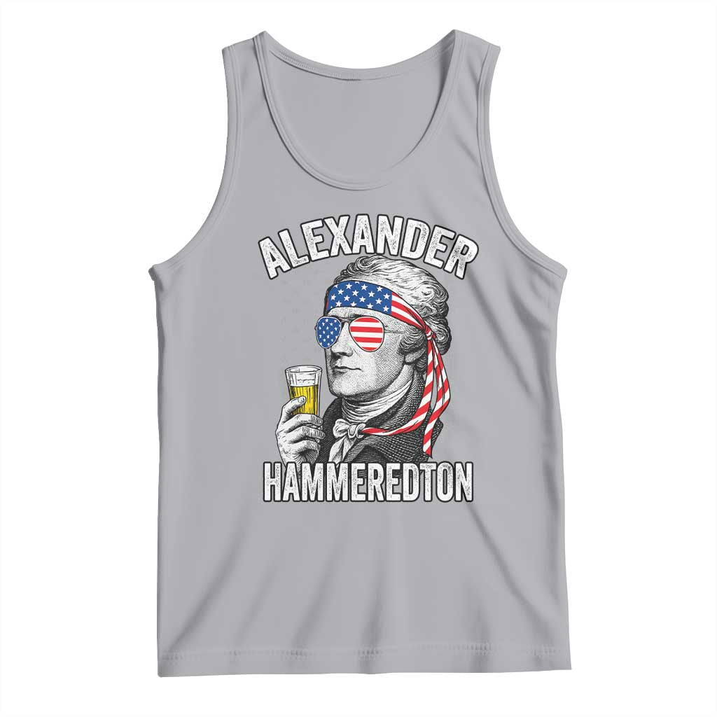 Funny Hamilton Drinking Tank Top Alexander Hammeredton 4th of July Beer Merica Flag - Wonder Print Shop
