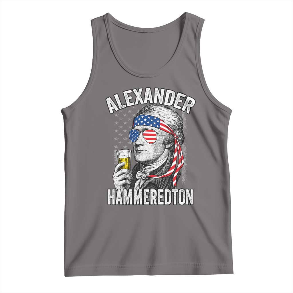 Funny Hamilton Drinking Tank Top Alexander Hammeredton 4th of July Beer Merica Flag - Wonder Print Shop