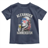 Funny Hamilton Drinking Toddler T Shirt Alexander Hammeredton 4th of July Beer Merica Flag - Wonder Print Shop