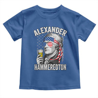 Funny Hamilton Drinking Toddler T Shirt Alexander Hammeredton 4th of July Beer Merica Flag - Wonder Print Shop