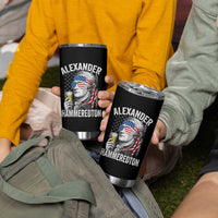 Funny Hamilton Drinking Tumbler Cup Alexander Hammeredton 4th of July Beer Merica Flag - Wonder Print Shop