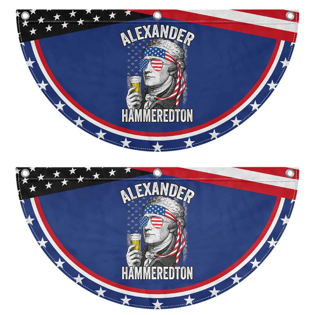 Funny Hamilton Drinking Patriotic Fan Flag Alexander Hammeredton 4th of July Beer Merica Flag