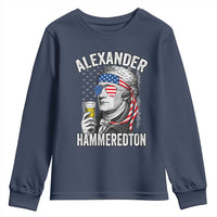 Funny Hamilton Drinking Youth Sweatshirt Alexander Hammeredton 4th of July Beer Merica Flag - Wonder Print Shop