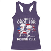 Too Cool For British Rule Racerback Tank Top USA American Flag 4th of July - Wonder Print Shop