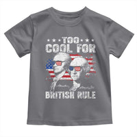 Too Cool For British Rule Toddler T Shirt USA American Flag 4th of July - Wonder Print Shop