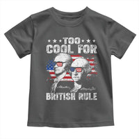 Too Cool For British Rule Toddler T Shirt USA American Flag 4th of July - Wonder Print Shop