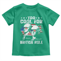 Too Cool For British Rule Toddler T Shirt USA American Flag 4th of July - Wonder Print Shop