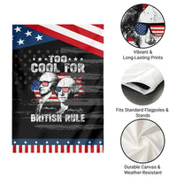 Too Cool For British Rule Garden Flag USA American Flag 4th of July