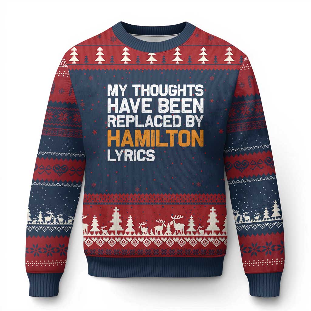 Alexander Hamilton Ugly Christmas Sweater American Musical Gift - Wonder Print Shop