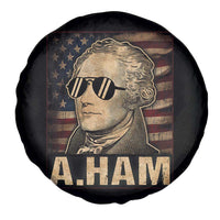 Alexander Hamilton Spare Tire Cover Vintage American Flag - Wonder Print Shop