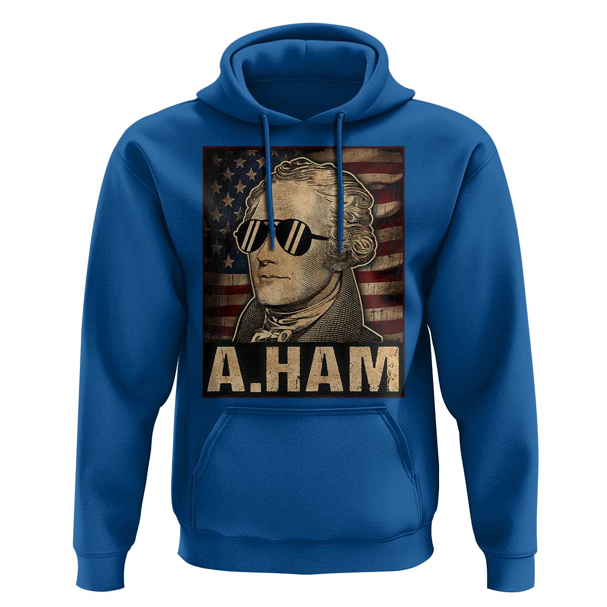 Alexander Hamilton Hoodie Vintage American Flag - Wonder Print Shop