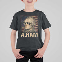 Alexander Hamilton T Shirt For Kid Vintage American Flag - Wonder Print Shop