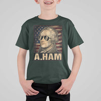 Alexander Hamilton T Shirt For Kid Vintage American Flag - Wonder Print Shop