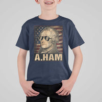 Alexander Hamilton T Shirt For Kid Vintage American Flag - Wonder Print Shop