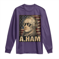 Alexander Hamilton Long Sleeve Shirt Vintage American Flag - Wonder Print Shop