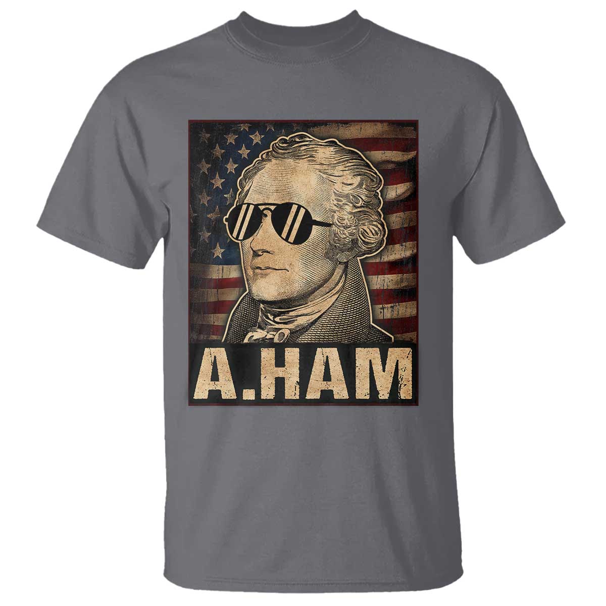 Alexander Hamilton T Shirt Vintage American Flag - Wonder Print Shop