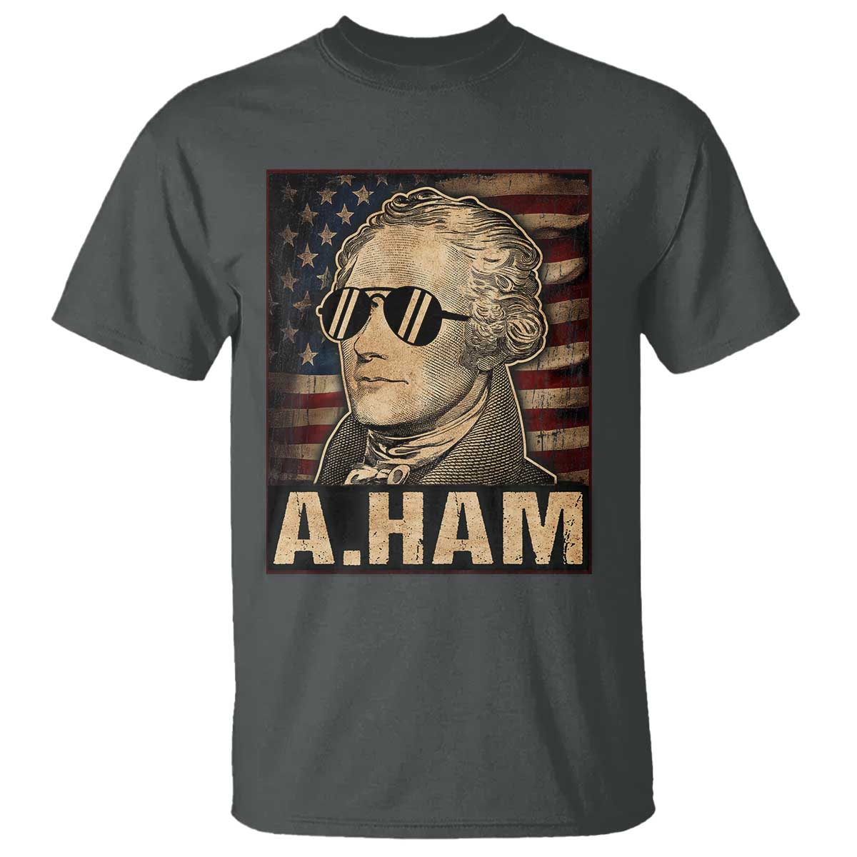 Alexander Hamilton T Shirt Vintage American Flag - Wonder Print Shop