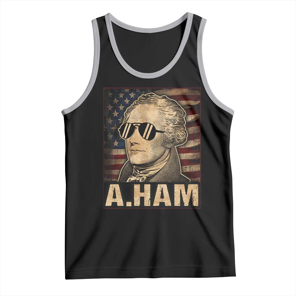 Alexander Hamilton Tank Top Vintage American Flag - Wonder Print Shop